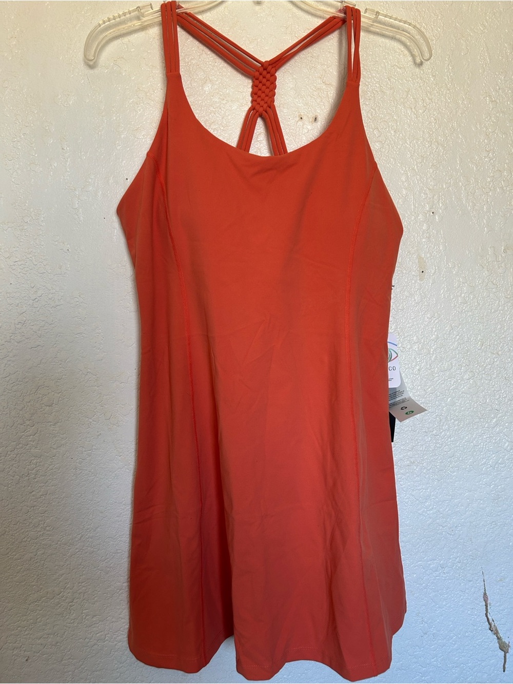 Women’s Orange Strappy Blackout Athletic Dress by PREUCO - Picture 2 of 4